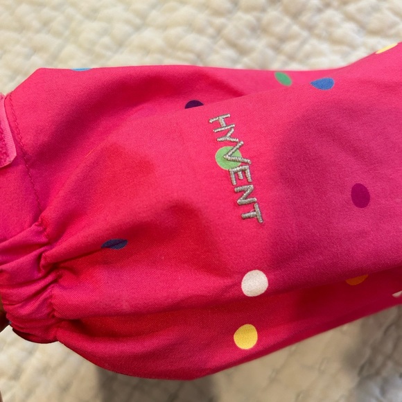 Northface Girls Pink Polka Dot Rain Jacket, XXS. - Picture 7 of 14